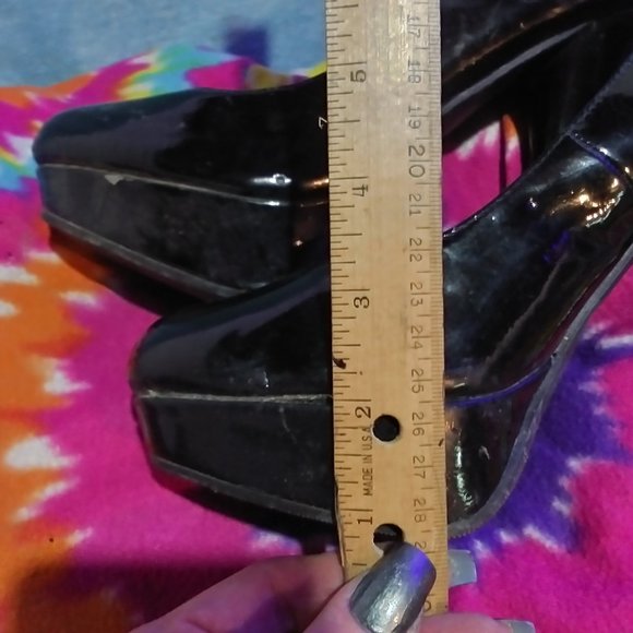 Platform parent leather stiletto heels - Picture 2 of 5